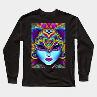 Catgirl DMTfied (9) - Trippy Psychedelic Art Long Sleeve T-Shirt